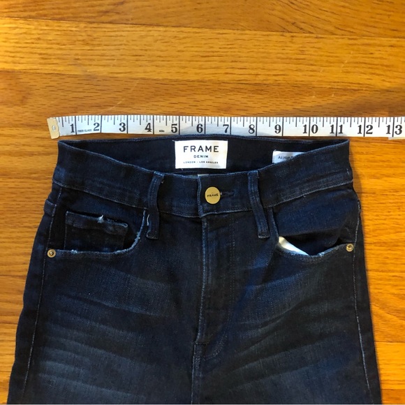 High rise skinny dark denim size 24 - Picture 3 of 7